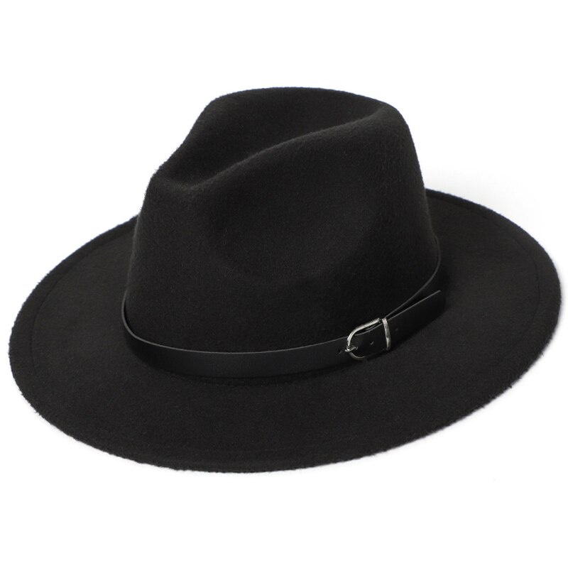 1rf หมวก Fedora ฤดูหนาวผู้หญิงผู้ชายเลียนแบบขนสัตว์คลาสสิกอังกฤษฤดูใบไม้ร่วงแบนหมวก Laday Felt Jazz Fedora หม vcr