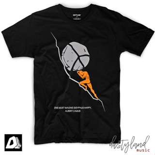 เสื้อยืด พิมพ์ลาย Icon ALBERT CAMUS ONE MUST IMAGINE SISYPHUS HAPPY สําหรับผู้ชาย_04