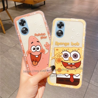 พร้อมส่ง เคสโทรศัพท์มือถือแบบนิ่ม TPU กันกระแทก ลายการ์ตูนสพันจ์บ็อบ สําหรับ OPPO Reno8 T Reno8 Z Pro A78 A17 A17k 5G 4G เคส Phone Case