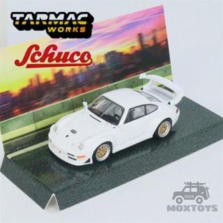 โมเดลรถยนต์ Tarmac Works 1:64 911 GT2 สีขาว