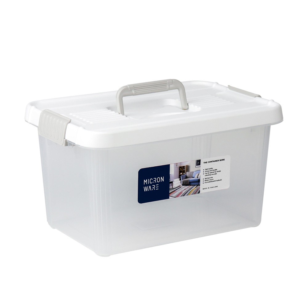 กล่องหูหิ้ว กล่องพลาสติก กล่องอเนกประสงค์ จุ4.8-8.5ลิตร Micron ware รุ่น6641-6642