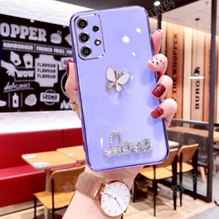 เคสโทรศัพท์ สําหรับ Samsung A53 A54 A23 A33 A73 A52S A52 A32 A14 A13 4G 5G มือถือ ซิลิโคนนุ่ม ลายผีเสื้อ แวววาว