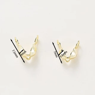 St. kunkka 10/100 ชิ้น 18k 14K อุปกรณ์เชื่อมต่อลูกปัด สแตนเลสจะไม่จางหาย DIYสร้อยคอสร้อยข้อมือ