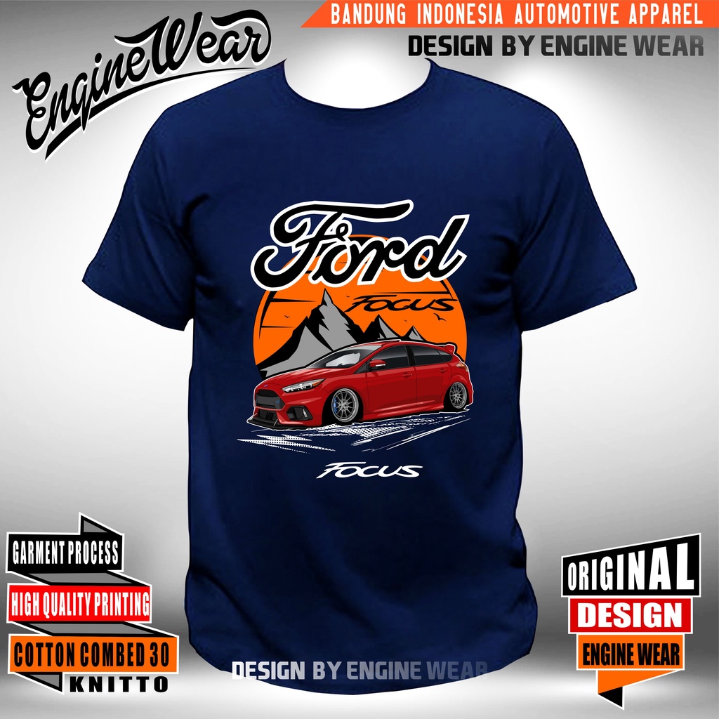 เสื้อยืด Ford Focus เสื้อรถแข่ง Ford Focus mrh