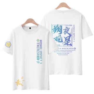 2022 New Anime Honkai Impact 3 Theresa Apocalypse T Shirt Japanese Anime Mens Loose Womens Casual 3D Printing Sho_01