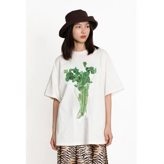 เสื้อยืดแขนสั้น ผ้าฝ้าย 100% พิมพ์ลาย Dont Eat Coriander สีขาว แฟชั่นฤดูร้อน สําหรับผู้หญิง