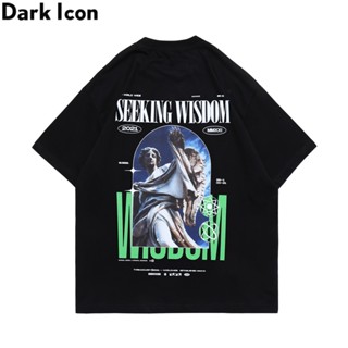 ng9s8g67qiเสื้อยืด ผ้าฝ้าย พิมพ์ลาย Dark Icon Seeking Smart แฟชั่นฤดูร้อน สําหรับผู้ชาย_04