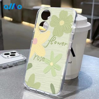 เคสโทรศัพท์มือถือ แบบใส ลายดอกไม้ นักบินอวกาศ สําหรับ Oppo A78 5g A58 Reno8 T 4g 5g A17 A17k A77s A77 A57 Vivo Y16 Y35 Y02 Y02s Y76 Y77 Y20sg Y20 Y12s V25e V25 V25 Pro