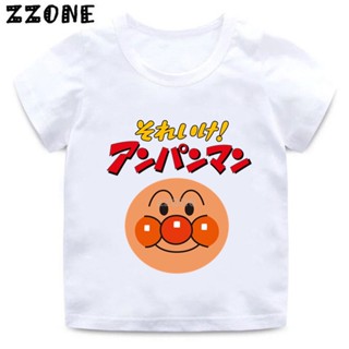 Boys and Girls Anpanman with Cartoon Print T shirt Kids Baikinman Funny Clothes Baby Summer Short Sl_02