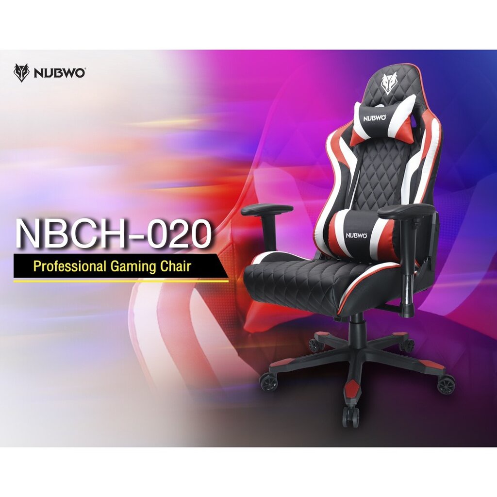 ⚡️กรุงเทพฯด่วน1ชั่วโมง⚡️ NUBWO เก้าอี้เกมมิ่ง NBCH-020 วัสดุเป็น PU คุณภาพดี แข็งแรง ทนทาน