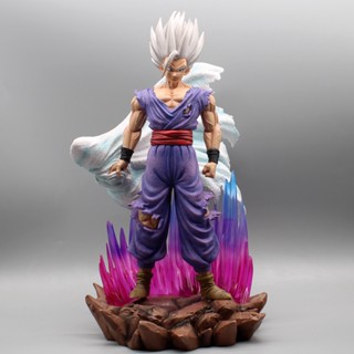 โมเดลฟิกเกอร์ PVC อนิเมะ Dragon Ball Z White God Son Gohan Super Saiyan GK First Bomb Beast Cape ขนาด 36 ซม. ของเล่นสําหรับเด็ก