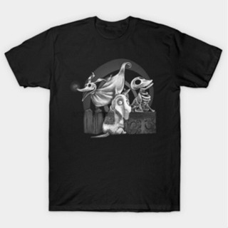 Creepy Dogs Tim Burton Sparky Zero Frankenweenie Black T-Shirt_02