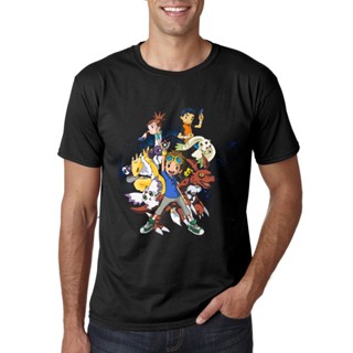 ROUND Crew Neck Printed T-Shirt Digimon Tamers-4XL_08