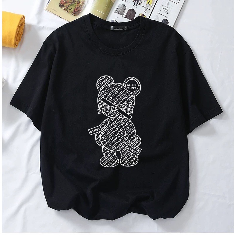  T-shirt ootd teddy bear klasik grafik street wear perempuan lelaki women TSHIRT COTTON BAJU WANITA/OVERSI_02