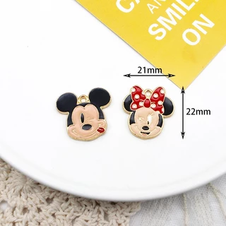จี้ห้อย รูปการ์ตูนมิกกี้ มินนี่เมาส์ แฮนด์เมด DIY 2 ชิ้น ต่อล็อต 035