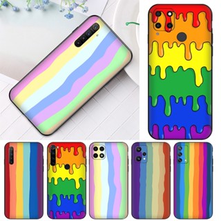 เคสโทรศัพท์มือถือแบบนิ่ม TPU ลายหัวใจ สีรุ้ง สําหรับ Realme 8i 8S 8 Pro Realme 9i 9 Pro Plus 5G