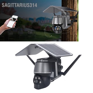  Sagittarius314 ระบบกล้องรักษาความปลอดภัยพลังงานแสงอาทิตย์ไร้สายกลางแจ้ง 1080P 3MP 360 องศาแบตเตอรี่ PTZ Cam Motion Detection