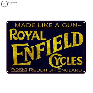 แผ่นป้ายโลหะดีบุก Royal Enfield สไตล์วินเทจ สําหรับบาร์ ผับ คลับ