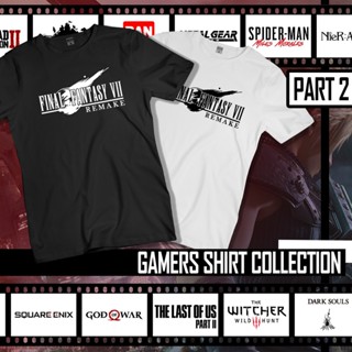 ﹊Part 2 Gamer Shirts Final Fantasy 7 Metal Gear Solid Horizon God Of War Resident Evil Village_02