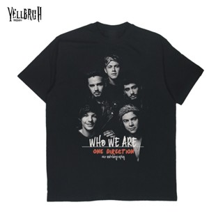 ย้อนยุคเสื้อยืด ลาย Who We Are Kaos One Direction สีเหลือง สีดําS-5XL