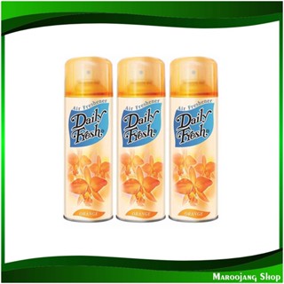 สเปรย์ปรับอากาศ กลิ่นออเร้นจ์ Air Freshener Orange Scent 300 มล. (แพ็ค3กระป๋อง) เดลี่เฟรช Daily Fresh สเปรย์ ปรับอากาศ