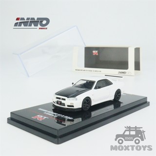 Inno โมเดลรถยนต์ 1:64 NISSAN SKYLINE GT-R R34 V-Spec II N1 สีขาว