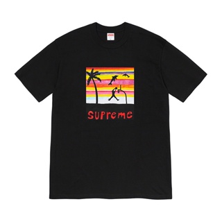 Supre 21SS Tee Slam Dunk Shooting Button Rainbow Short Sleeve T-Shirt_09