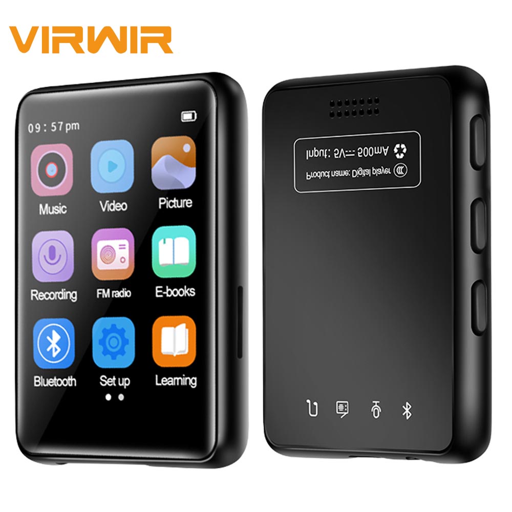 [VIRWIR ] รองรับ 128GB Bluetooth5.0 MP4/MP3 เครื ่ องเล ่ นเพลง Lossless เครื ่ องบันทึกวิทยุ FM กีฬา
