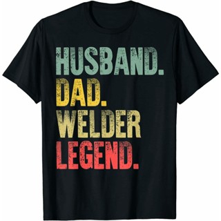 เสื้อยืด พิมพ์ลาย Avialbale s Funny Husband Dad Welder Legend สไตล์วินเทจ สําหรับผู้ชาย NKodmk43LIlbfd13