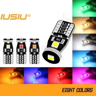 Iusiu หลอดไฟ Led T10 W5W WY5W 168 194 3SMD 3030 สําหรับติดป้ายทะเบียนรถยนต์ รถจักรยานยนต์