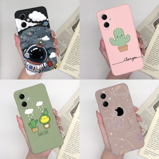 เคสป้องกันโทรศัพท์มือถือ แบบนิ่ม ลายนักบินอวกาศ และกระบองเพชร หรูหรา สําหรับ Xiaomi Redmi Note 12 Pro Plus 12 Pro Plus