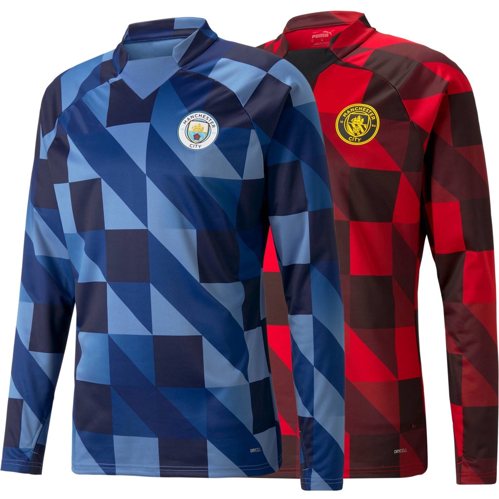 เสื้อยืดแขนยาว ลายทีมฟุตบอล Manchester City YP2 2022-2023 พลัสไซซ์ PY2