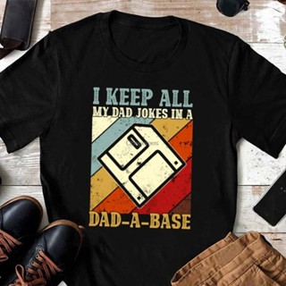 เสื้อยืด คอกลม พิมพ์ลายมังงะ Ized I Keep All My Dad Jokes In A Dad A Base คุณภาพสูง แฟชั่นสําหรับเด็ก