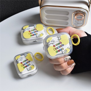 เคสซิลิโคนใส ลายสุนัขน่ารัก พร้อมสายโซ่ยาว สําหรับ Apple Airpods Pro 2 Inpods i12 1 2 3