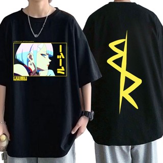 Japanese Anime Lucy Cyberpunk Edgerunners T-shirts T Shirt for Men Short Sleeves T Shirt Oversized Cozy Harajuku St_12