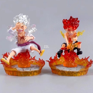 โมเดลฟิกเกอร์ One Piece Q Luffy Gear 5 PVC ขนาด 10 ซม.