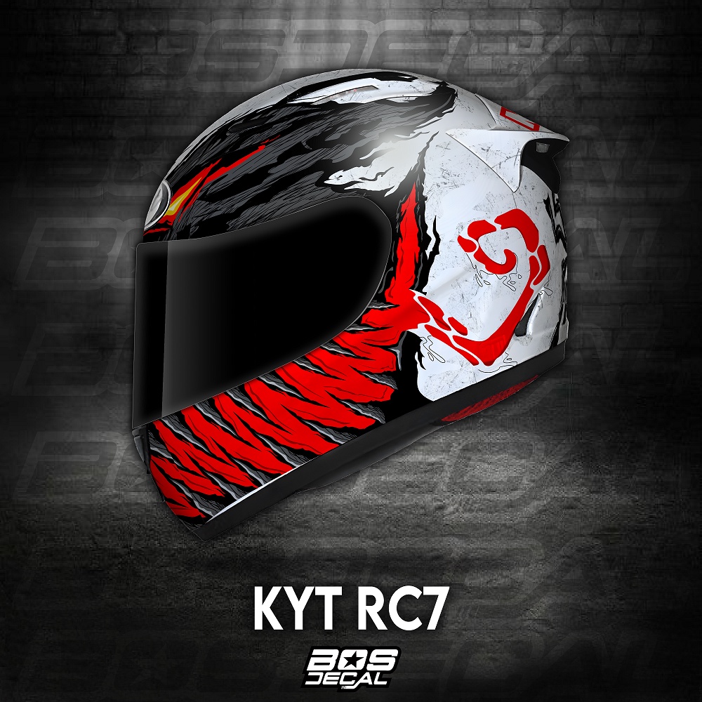 KYT RC7 สติ๊กเกอร์รูปลอกหมวกกันน็อคพร้อม motif ป้องกันvenom