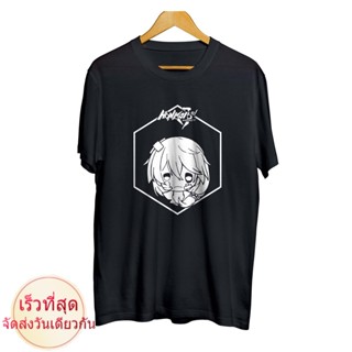 เสื้อยืดผ้าฝ้าย 100% พิมพ์ลายเกม distro japan DURANDAL chibi icon HONKAI IMPACT 30s_04