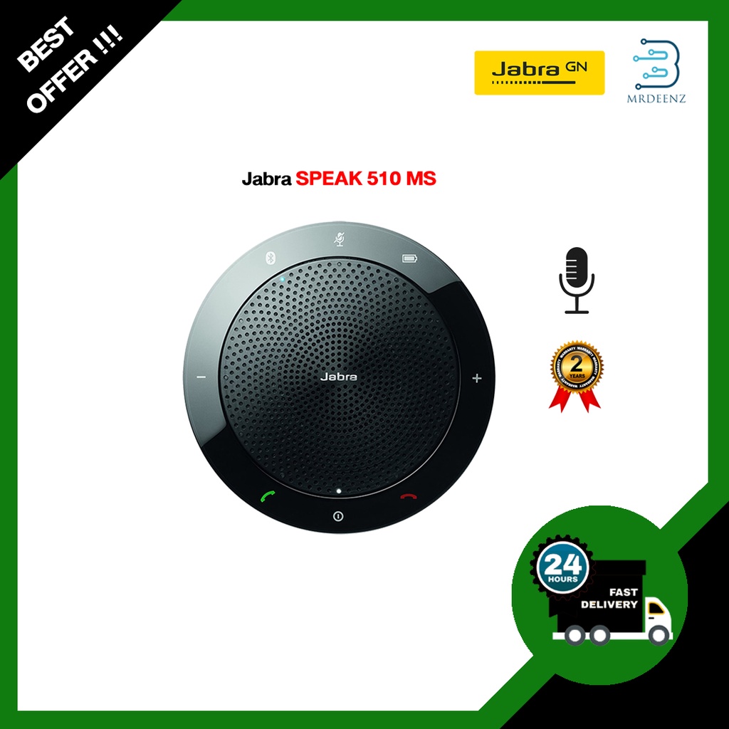[ผ่อน 0%] Jabra ลำโพงประชุมพร้อมไมค์ Bluetooth Conference Call รุ่น Speak 510 MS