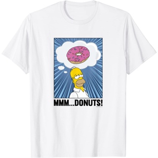 เสื้อผ้าผู้ใหญ่ The Simpsons Homer Mmm ...เสื้อยืด พิมพ์ลายโดนัท_09