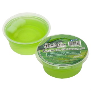 ดำเนินวุ้นใบเตยสำเร็จรูป+วุ้นมะพร้าว140กDAMNONE JELLY PANDAN JELLY+COCONUT140G.