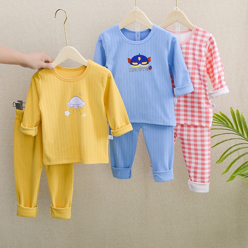 [ML] 80-160 ซม. เสื้อผ้าเด็ก ฤดูใบไม้ร่วง กางเกงขายาว หญิง Baode ขนแกะ เสื้อผ้าเด็กชาย เด็กผู้หญิง ชุดนอน ชุดชั้นในเด็ก เสื้อผ้าเด็ก ขายส่ง