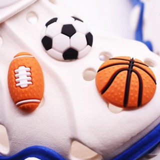 จี้รูปลูกเทนนิส ลูกบาสเก็ตบอล Jibbitz Charm Jibitz Croc Pin NBA น่ารัก เครื่องประดับ สําหรับผู้ชาย