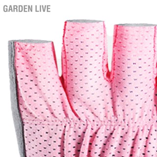  GARDEN LIVE ผู้หญิงไมโครโยคะพิลาทิสถุงมือกันลื่นซิลิโคน 4 นิ้ว Minimalist ครึ่งถุงมือสำหรับออกกำลังกายออกกำลังกาย