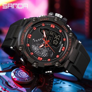 Sanda Official Beast Dial นาฬิกาข้อมือควอทซ์ สไตล์สปอร์ต กันตก SD3173