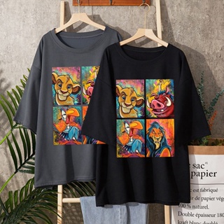 3#Disney Streetwear tops womens T-shirt ulzzang Harajuku man The lion king print T-shirt summer new_01