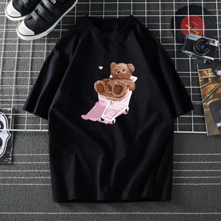 &lt;STOCKS SEDIA ADA&gt;BAJU TEDDY BEAR 100%COTTON T-SHIRT LENGAN PENDEK /T-Shirt Fashion/Oversize/Couple/Plus Size Tee/M_02