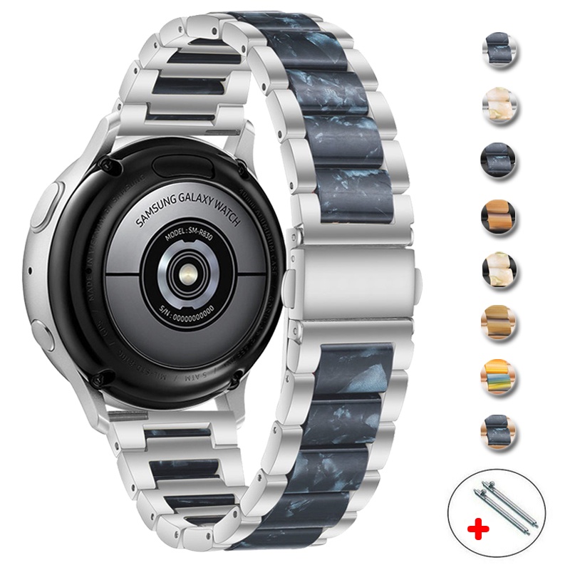 สายนาฬิกาข้อมือ เหล็กเรซิ่น 20 มม. 22 มม. สําหรับ Samsung Galaxy Watch 3 41 มม. 45 มม. Active 2 40 มม. 44 มม. Gear S3 Huawei GT3 Amazfit Gts 3