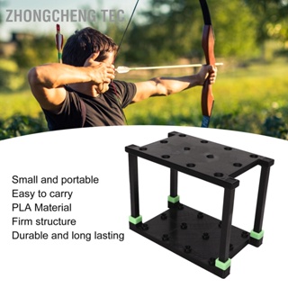 Zhongcheng Tec Arrow Separator Stand Rack PLA รูปทรงสี่เหลี่ยมผืนผ้าสำหรับอุปกรณ์ฝึกยิงธนูสีดำสีเขียว