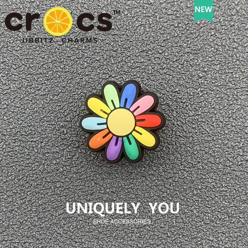 JIBBITZ cross charms ตัวติดรองเท้า ดอกเดซี่แฟชั่น ตัวติดรองเท้า cross